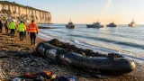 173 migrants quittent Veules-les-Roses : le moteur prend feu, une opération de secours internationale