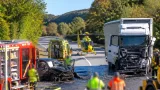 Choc frontal entre un poids lourd et une voiture : la RD 1004 coupée près de Wasselonne