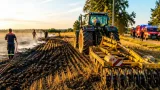 Incendie de chaumes à Chémeré‑le‑Roi : huit hectares partis en fumée, maîtrisé grâce aux agriculteurs