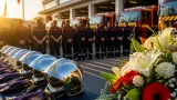 La Rochelle : hommage aux 374 pompiers de Charente‑Maritime mobilisés après les feux en Gironde