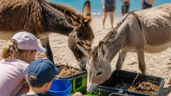 Ajaccio : au Ricanto, les tout-petits apprennent à protéger la plage avec des ânes