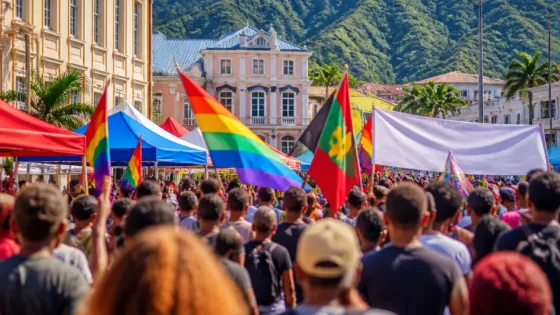 Basse-Terre : une première Kréyòl Pride rassemblant des centaines de personnes contre les discriminations