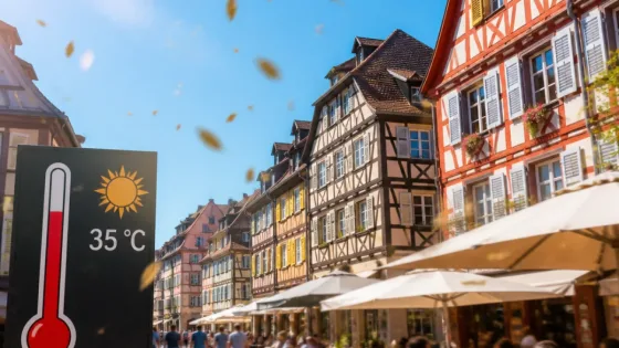 Colmar : journée très chaude et ciel dégagé, jusqu’à 35 °C attendu samedi
