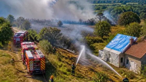 Feu à Toulx‑Sainte‑Croix : près de 50 ha parcourus, pompiers et Dash mobilisés