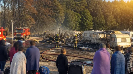 Incendie à Lure : l'aire des gens du voyage et le bois voisin ravagés, une trentaine de familles évacuées