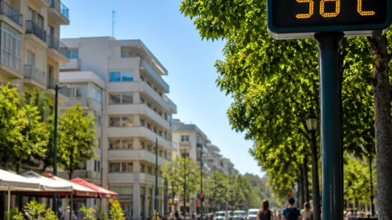 Noisy-le-Grand : journée très chaude et ciel clair, jusqu'à 38 °C