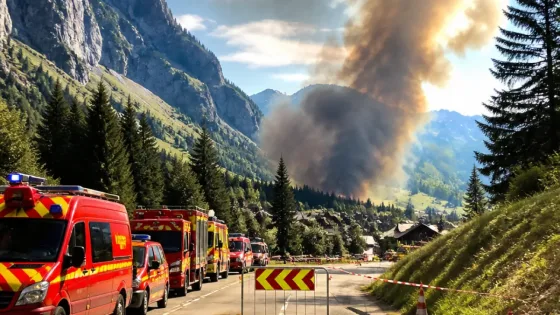 Un feu en Savoie isole Pralognan-la-Vanoise et Planay, routes d'accès fermées