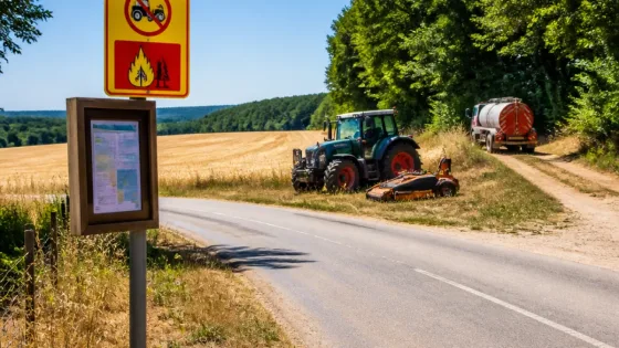 Vague de chaleur et risque d'incendie : interdiction des travaux agricoles et forestiers dans l’Eure