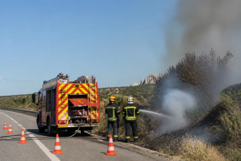 La Ciotat : départ de feu signalé en bord d’autoroute, intervention en cours