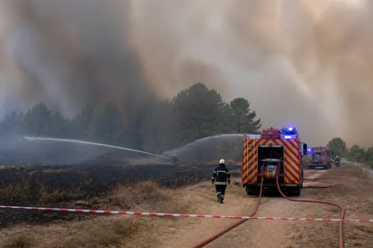 Teyran: important dispositif des pompiers sur un feu de chaumes et pinède, opération en cours