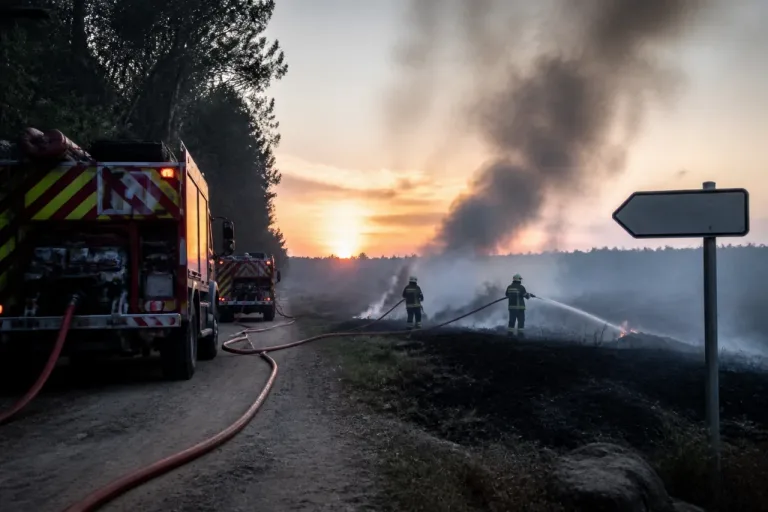Feu de forêt à Bains-sur-Oust : un hectare ravagé, 115 pompiers sur le terrain