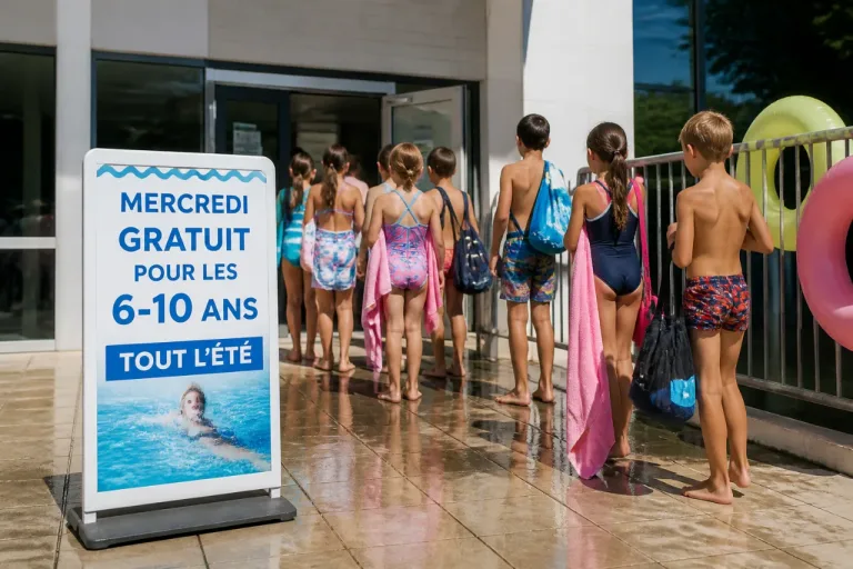 Pont-Sainte-Maxence: la piscine municipale gratuite le mercredi pour les 6–10 ans tout l’été