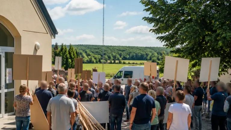 À Amillis, une réunion avec Neoen perturbée par une manifestation contre le projet éolien
