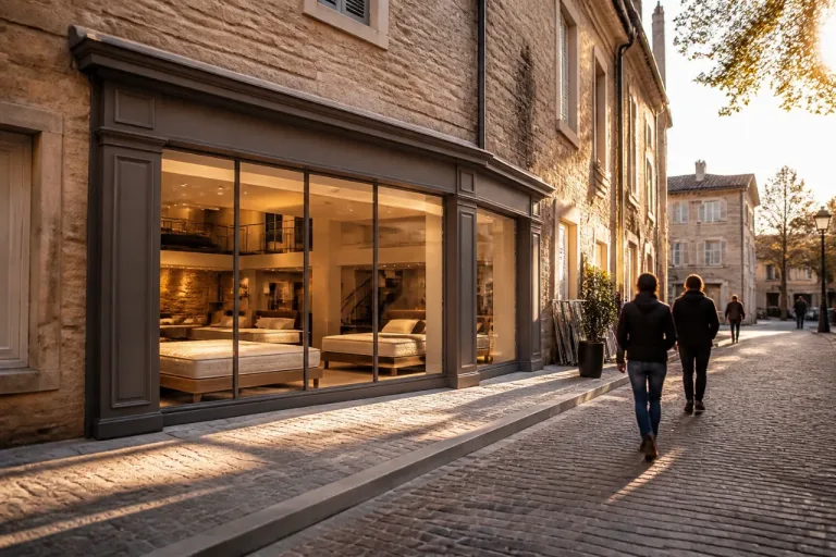 À Auch, Belnuit redonne vie à un bâtiment vide et ouvre une boutique de literie