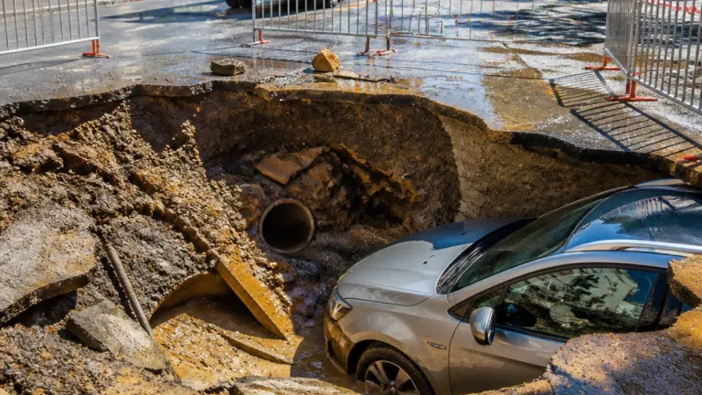 À Bagnolet, un effondrement rue de la République avale un véhicule après la rupture d'une canalisation