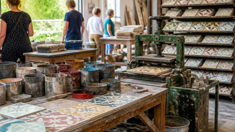À Bégrolles-en-Mauges, un atelier dévoile le « savoir-faire » des carreaux de ciment