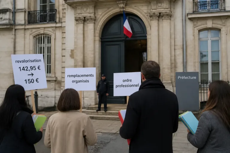 À Blois, les mandataires judiciaires libéraux portent leurs revendications en préfecture