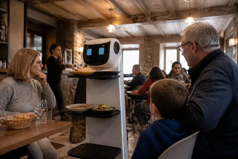 À Châteauneuf-de-Randon, un robot aide le service et intrigue les gourmands