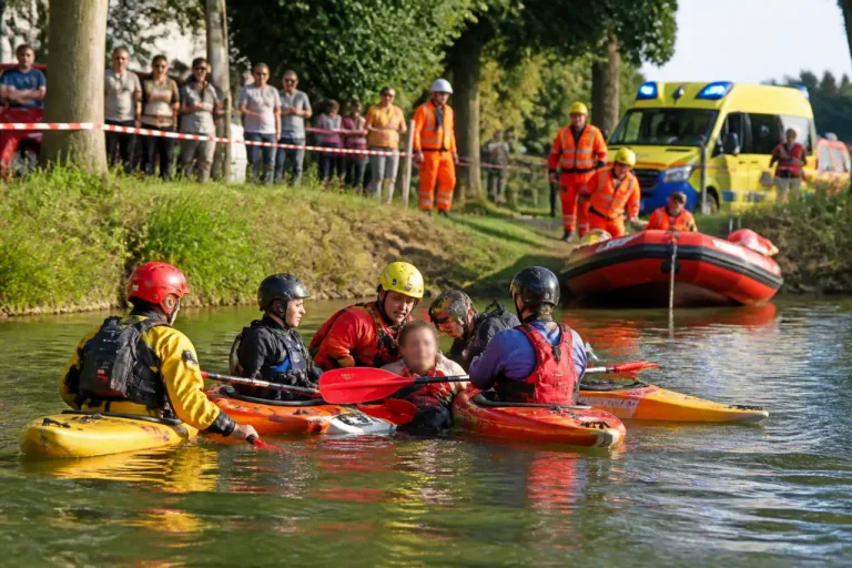 À Elbeuf, des kayakistes maintiennent un homme dans la Seine avant la prise en charge des secours