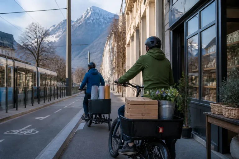 À Grenoble, des artisans testent le vélo-cargo: quelles aides et quel bilan?