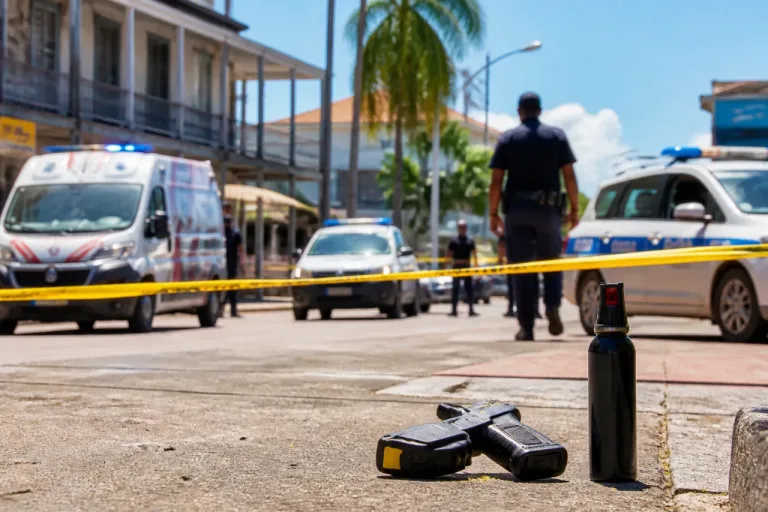 À l'étranger, un recours au Taser et au « poivre de Cayenne » : ce que cela dit à Cayenne