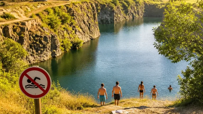 À La Roche-sur-Yon, la chaleur pousse certains à se baigner dans la carrière des Coux