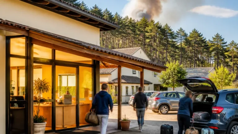 À Lacanau, une Charentaise fâchée après un village vacances qui l’invite à maintenir son séjour malgré les feux