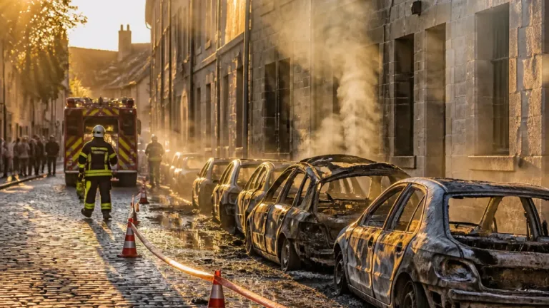 À Laon, un incendie embrase quatre véhicules dans la cité médiévale
