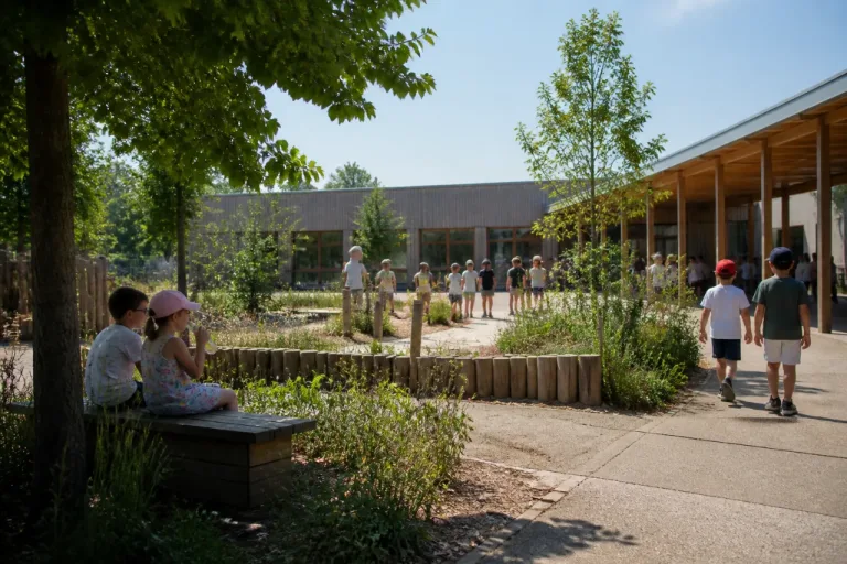 À Longvic, la canicule met à l’épreuve la nouvelle cour végétalisée de l’école