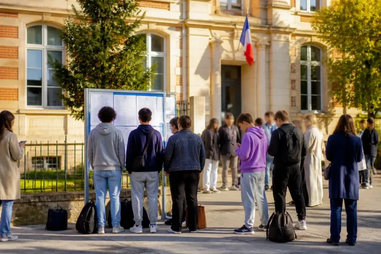 À Mont-de-Marsan, quelques lycéens choisissent encore l’affichage traditionnel des résultats du bac
