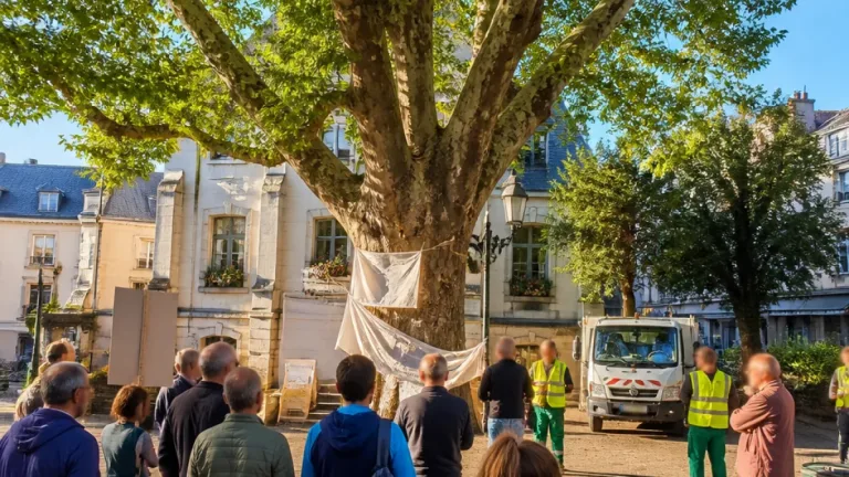 À Montrouge, mobilisation pour tenter d'empêcher l'abattage d'un érable 'remarquable'