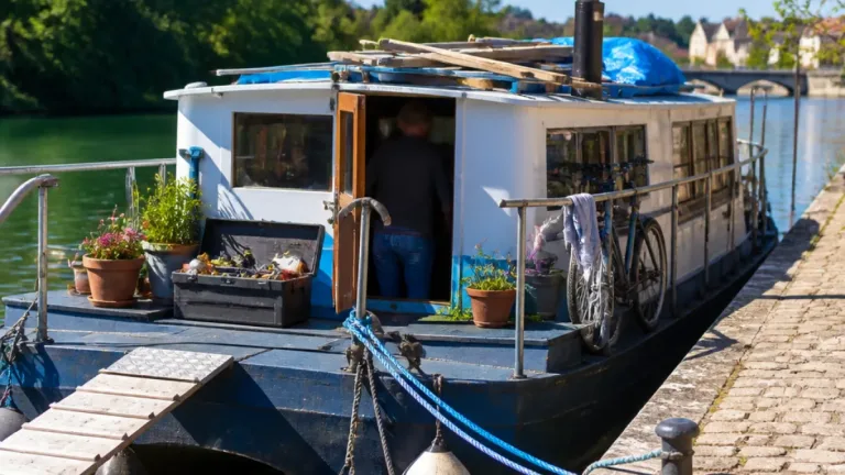 À Nevers, une Neversoise a choisi de vivre à l’année sur sa pénichette au port de la Jonction