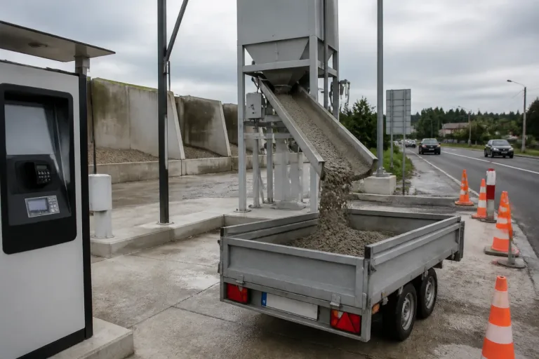 À Plouégat-Guerrand, un distributeur de béton en libre-service facilite les chantiers