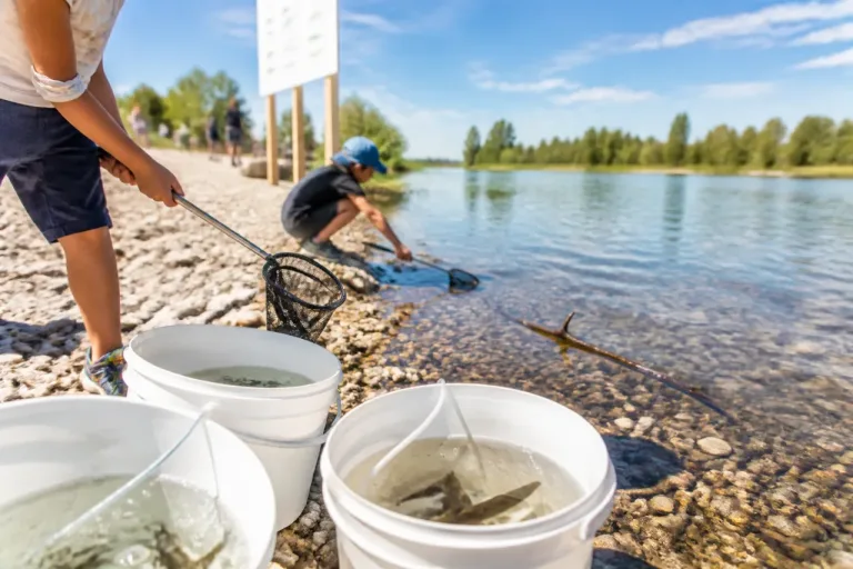 À Portet-sur-Garonne, des élèves de Revel relâchent des saumons pour renouer avec la Garonne