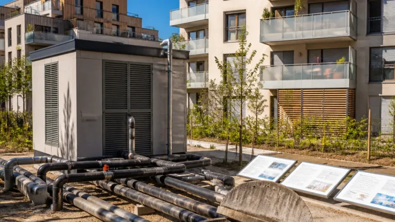À Rouen, l'écoquartier Luciline dispose d’un réseau de frais mais pas pour les logements