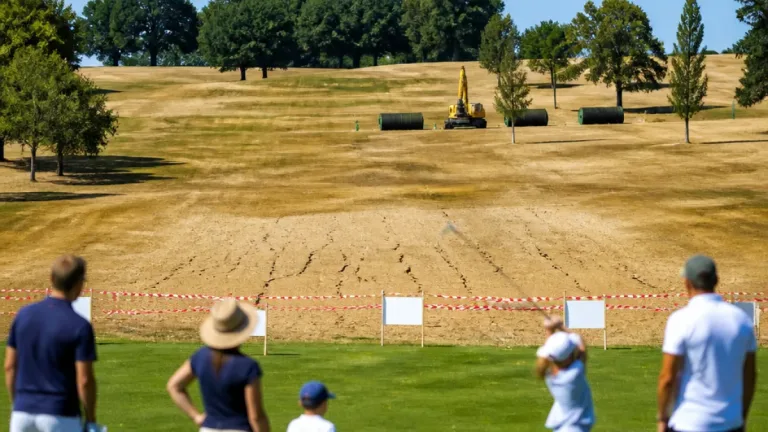 À Saint-Lô, le golf ferme un 9‑trous et met trois trous en synthétique pour faire face à la sécheresse