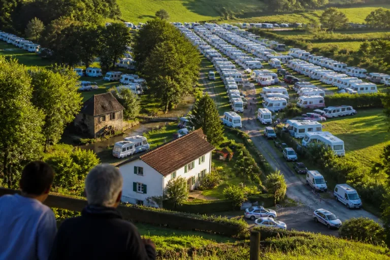 À Saint-Pée-sur-Nivelle, quelque 120 caravanes s’installent sur deux terrains privés et suscitent un vif émoi
