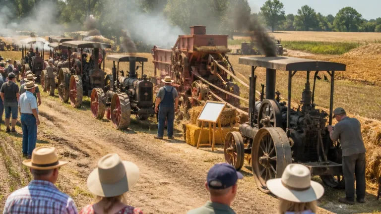 À Viévy, les vieux tracteurs reprennent du service pour la Fête de la moisson