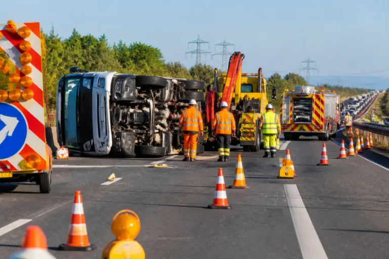 A35 coupée près de Battenheim après le renversement d’un poids lourd transportant des produits chimiques