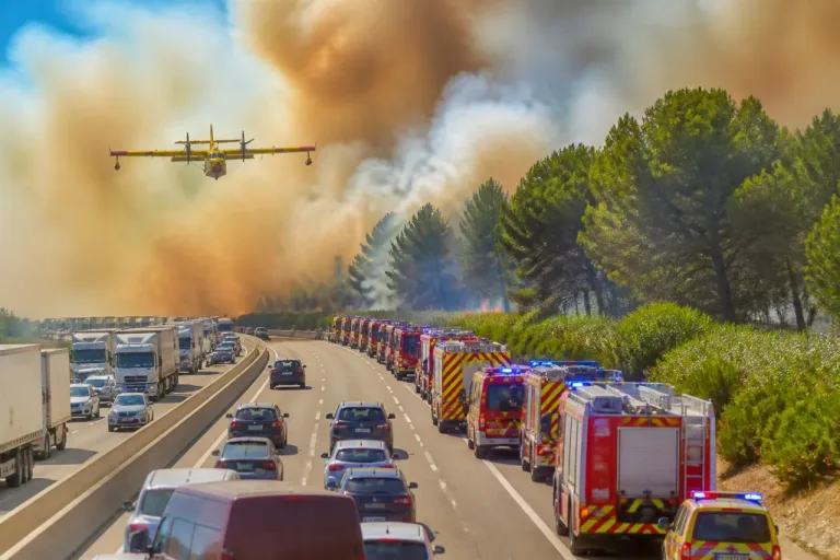 A9 coupée dans les deux sens entre Nîmes et Remoulins après un incendie près de Milhaud
