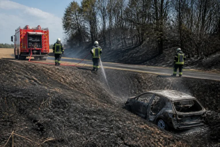 Abilly : un feu parti d’une voiture ravage environ 16 hectares, sous contrôle