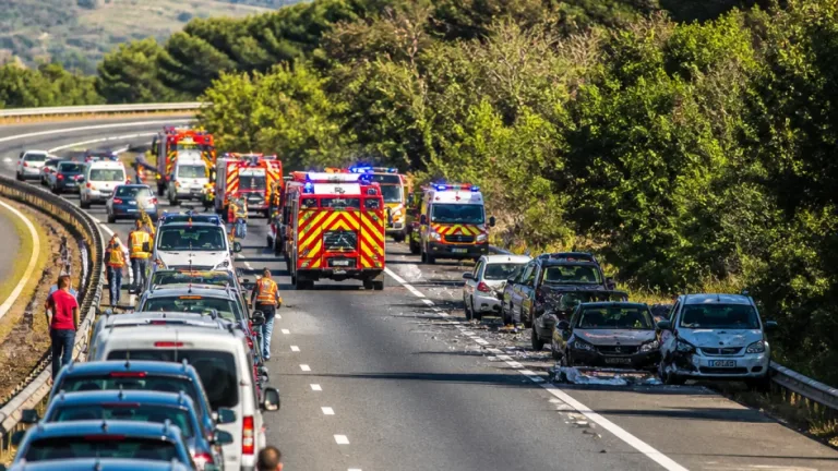 Accident sur l’A9 à Poussan : cinq véhicules impliqués, circulation très perturbée