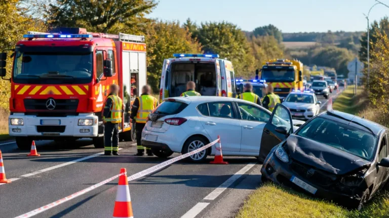 Accident sur la N149 près de Poitiers : deux conducteurs légèrement blessés