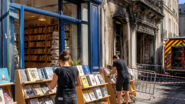 Agen : la librairie de la rue Garonne rouvre après les incendies et les effondrements voisins