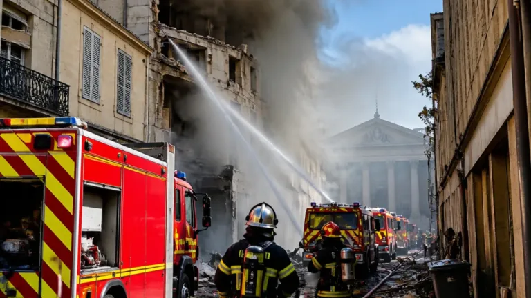 Agen : un incendie ravage un immeuble du centre-ville et menace les bâtiments voisins