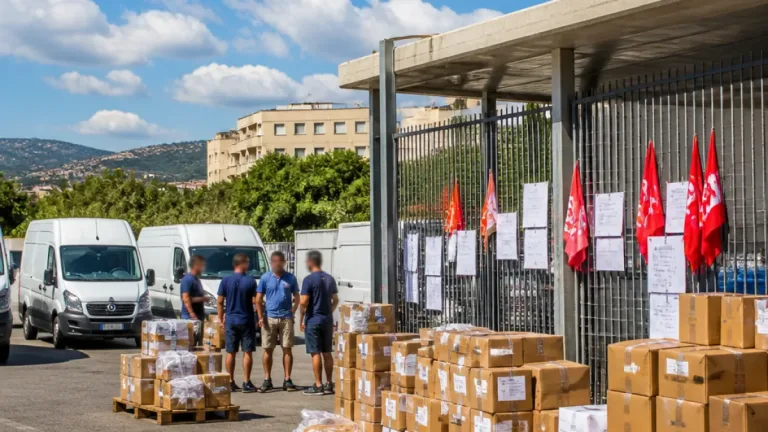 Ajaccio : grève illimitée au centre de tri, distribution des colis interrompue en Corse‑du‑Sud