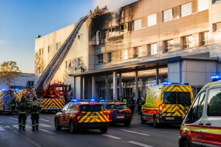 Alès : un feu sur le toit de la clinique Bonnefon mobilise une trentaine de pompiers
