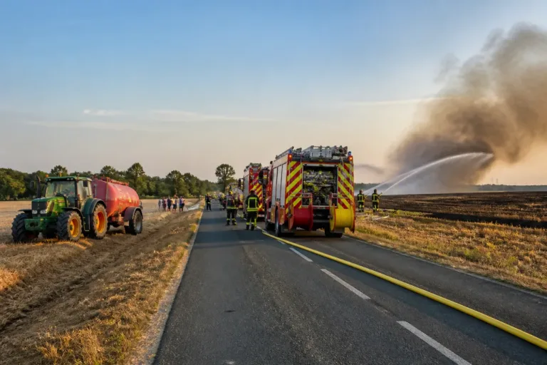 Angers : un hectare de friches brûlé entre Thouarcé et Martigné-Briand