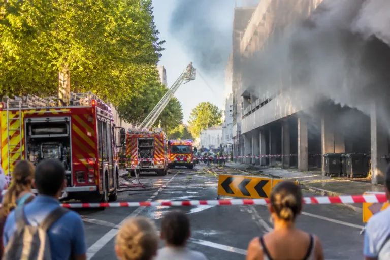 Angers : un incendie dans un parking public mobilise d’importants secours