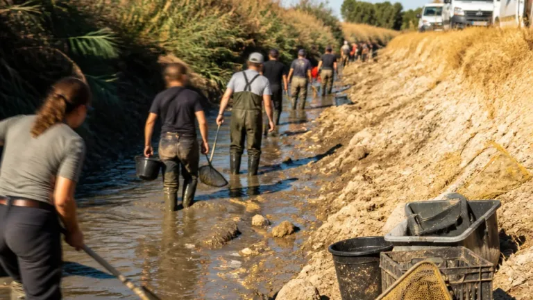 Angliers : mobilisation pour sauver les poissons piégés par la sécheresse sur le canal du Curé